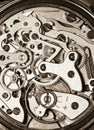 Vintage watch movement close-up Royalty Free Stock Photo