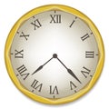 Vintage watch. Vector old clock with roman numerals. Flat image of an antique dial Royalty Free Stock Photo