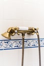 Vintage Water tap and shower sink with faucet in expensive loft bathroom Royalty Free Stock Photo