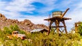 Vintage water tower in the old mining town of El Dorado in Eldorado Canyon in