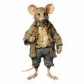 Vintage Watercolored Mouse On White Background - Neil Jackson