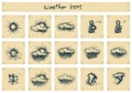 Vintage weather icons