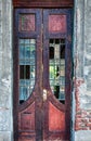Vintage weathered wood door