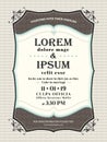 Vintage Wedding invitation border and frame template Royalty Free Stock Photo