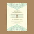 Vintage wedding invitation card Royalty Free Stock Photo