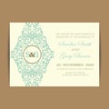 Vintage wedding invitation card Royalty Free Stock Photo