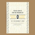 Vintage wedding invitation card Royalty Free Stock Photo