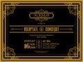 Vintage Wedding invitation card border and frame template Royalty Free Stock Photo