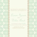Vintage wedding invitation card in classical style