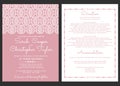 Vintage Wedding Invitation Card Invitation with ornaments