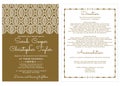 Vintage Wedding Invitation Card Invitation with ornaments