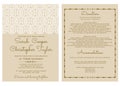 Vintage Wedding Invitation Card Invitation with ornaments