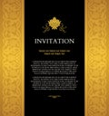 Vintage wedding invitation card template