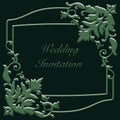 Vintage wedding invitation with floral ornament Royalty Free Stock Photo