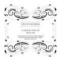 Vintage wedding invitation frames vector design Royalty Free Stock Photo