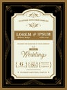 Vintage Wedding invitation template Royalty Free Stock Photo