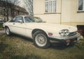 Classic British car Jaguar XJS coupe two doors car parked