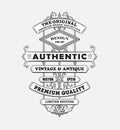 Vintage western antique frame label typography border vector ill