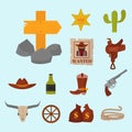 Vintage western cowboys vector signs Royalty Free Stock Photo