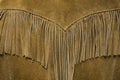 Vintage Western Leather Fringe Coat Close Up