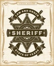 Vintage Western Sheriff Label Graphics Royalty Free Stock Photo