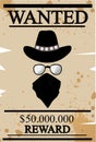 Vintage western wanted poster Royalty Free Stock Photo