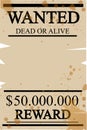 Vintage western wanted poster Royalty Free Stock Photo