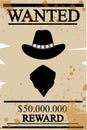 Vintage western wanted poster Royalty Free Stock Photo