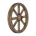 Vintage wheel for antique design. Old element