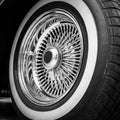 Vintage Wheel Car, Black And White Color