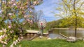 Manual water pumping mill in Windmill island gardens, Holland, Michigan Royalty Free Stock Photo