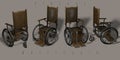 Vintage wheelchairs Royalty Free Stock Photo