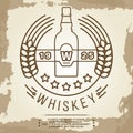 Vintage whiskey label design - retro drink poster