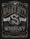 Vintage Whiskey Label T-shirt Graphic Royalty Free Stock Photo