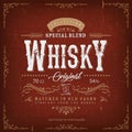 Vintage Whisky Label For Bottle