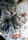 Vintage white angel outdoor statue