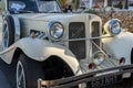 Vintage white Beauford car parked Royalty Free Stock Photo