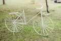 Vintage white bicycle Royalty Free Stock Photo