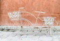 Vintage white bicycle Royalty Free Stock Photo