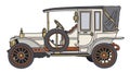 The vintage white car Royalty Free Stock Photo