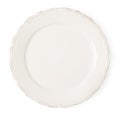 Vintage white empty plate on white background Royalty Free Stock Photo