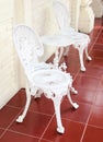 Vintage white iron furniture