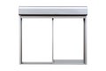 white metal window frame isolaed on a white background Royalty Free Stock Photo