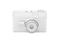 Vintage white photo camera with clipping path Royalty Free Stock Photo