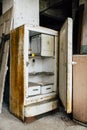 Vintage White Rusted Refrigerator - Abandoned Glass Factory