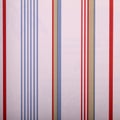 Vintage white striped wallpaper with red and blue strips