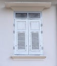 Vintage white wood windows