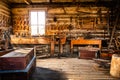 Vintage wild west carpenter shop