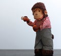 Vintage wind-up toy monkey Royalty Free Stock Photo
