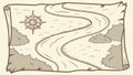 Vintage Winding Path Map, Adventure and Discovery Design, vector design Generative AI Royalty Free Stock Photo